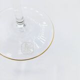 Set of 7 Galo crystal wine glasses