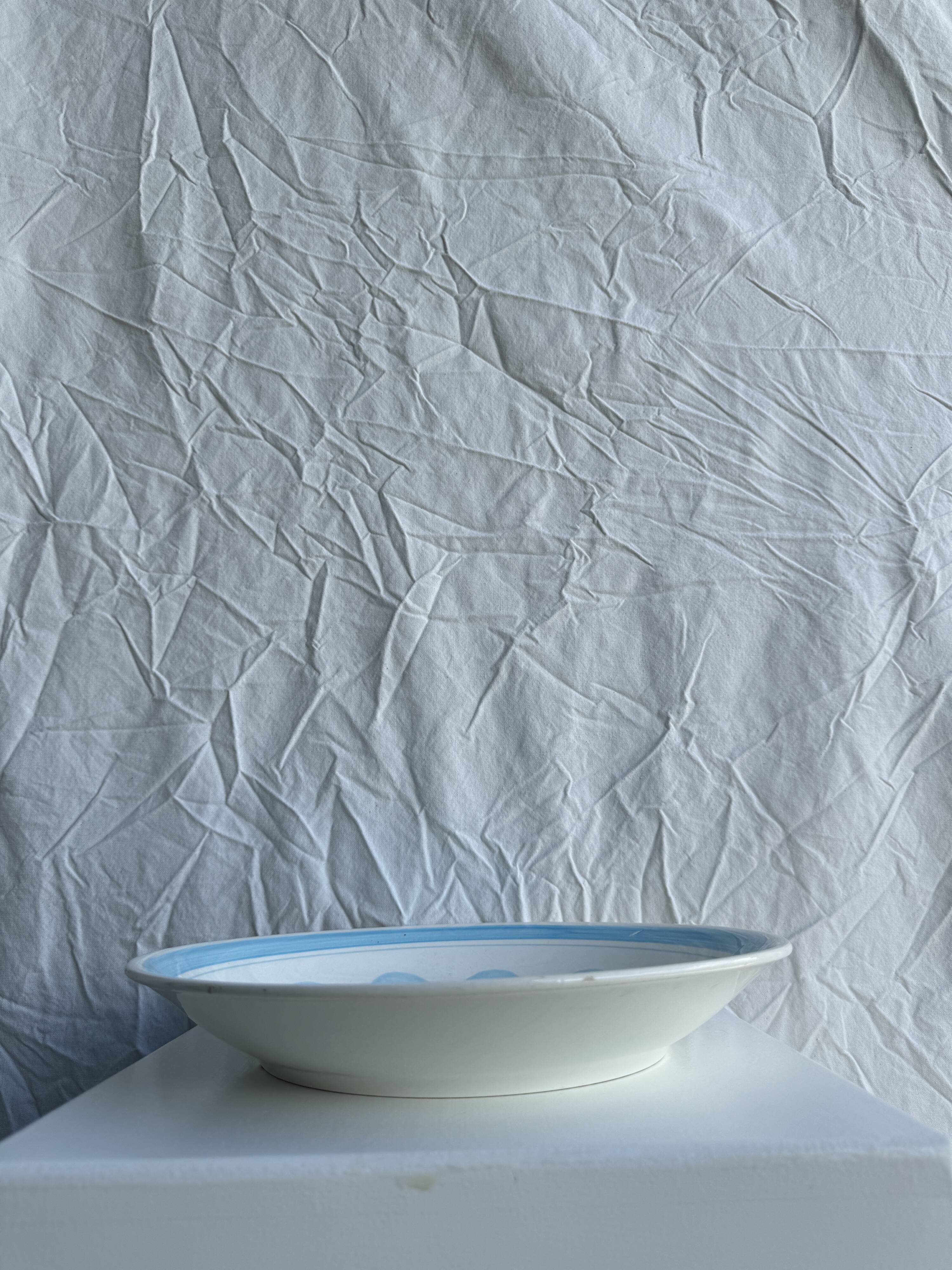 Large fruit bowl, classic French glass dish