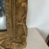 Miroir Louis XV en bois sculpté doré Trumeau de cheminée XIX siècle 80x56cm
