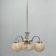 Art Deco Pink Glass Chandelier, Czechoslovakia, 1940s