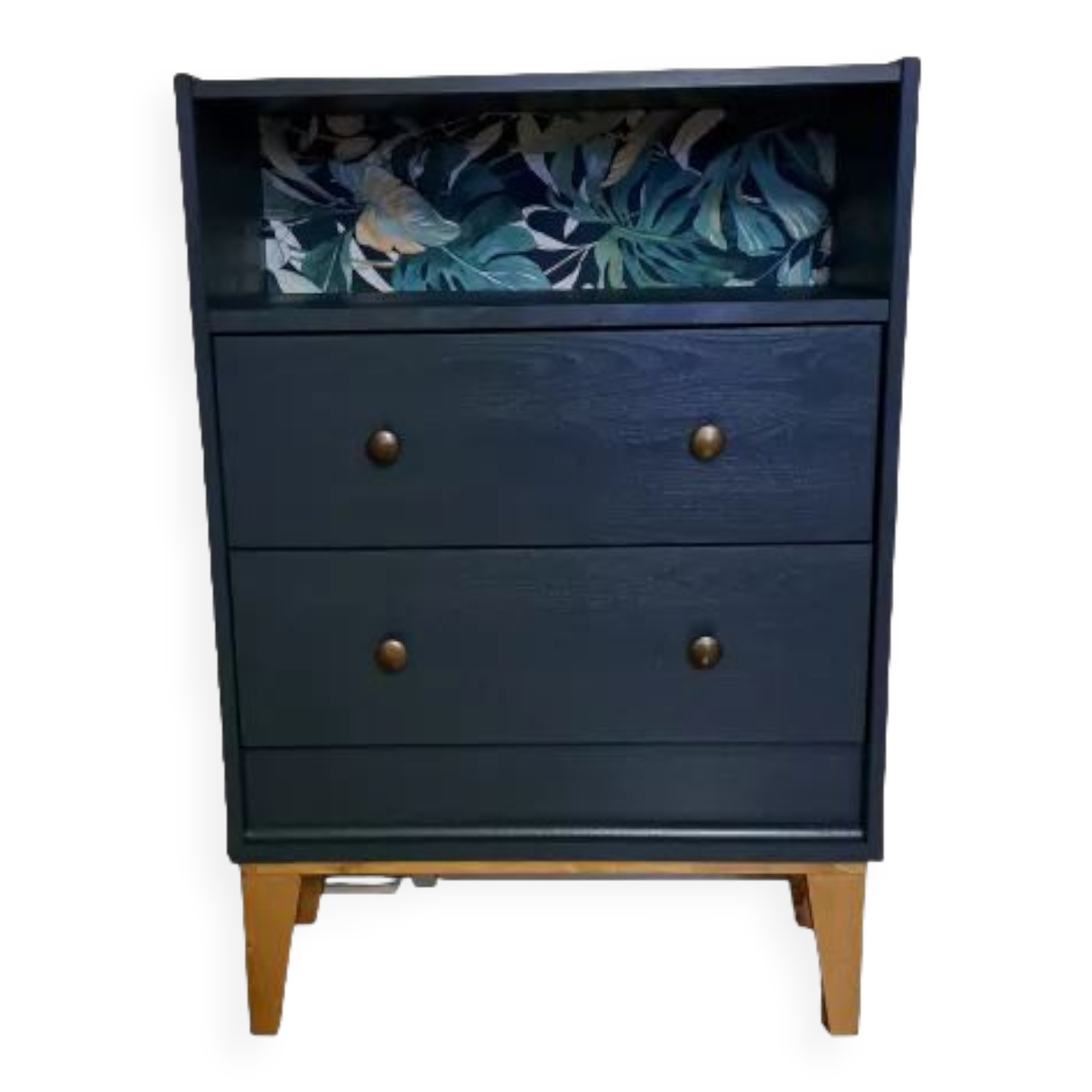 Commode niche bleu ganne