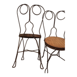 Pair of vintage chairs in wood and metal