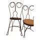 Paire de chaises vintage en bois et métal