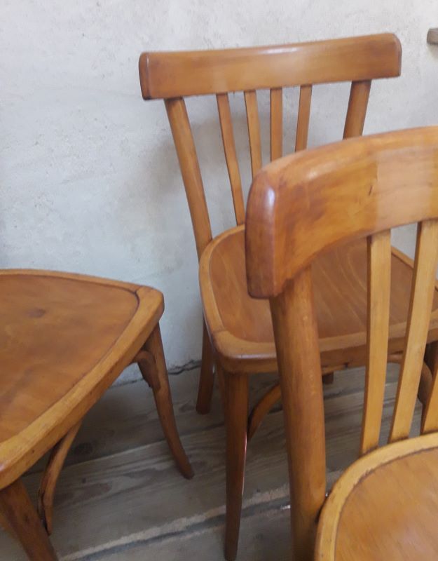 Series of 4 Luterma bistro chairs
