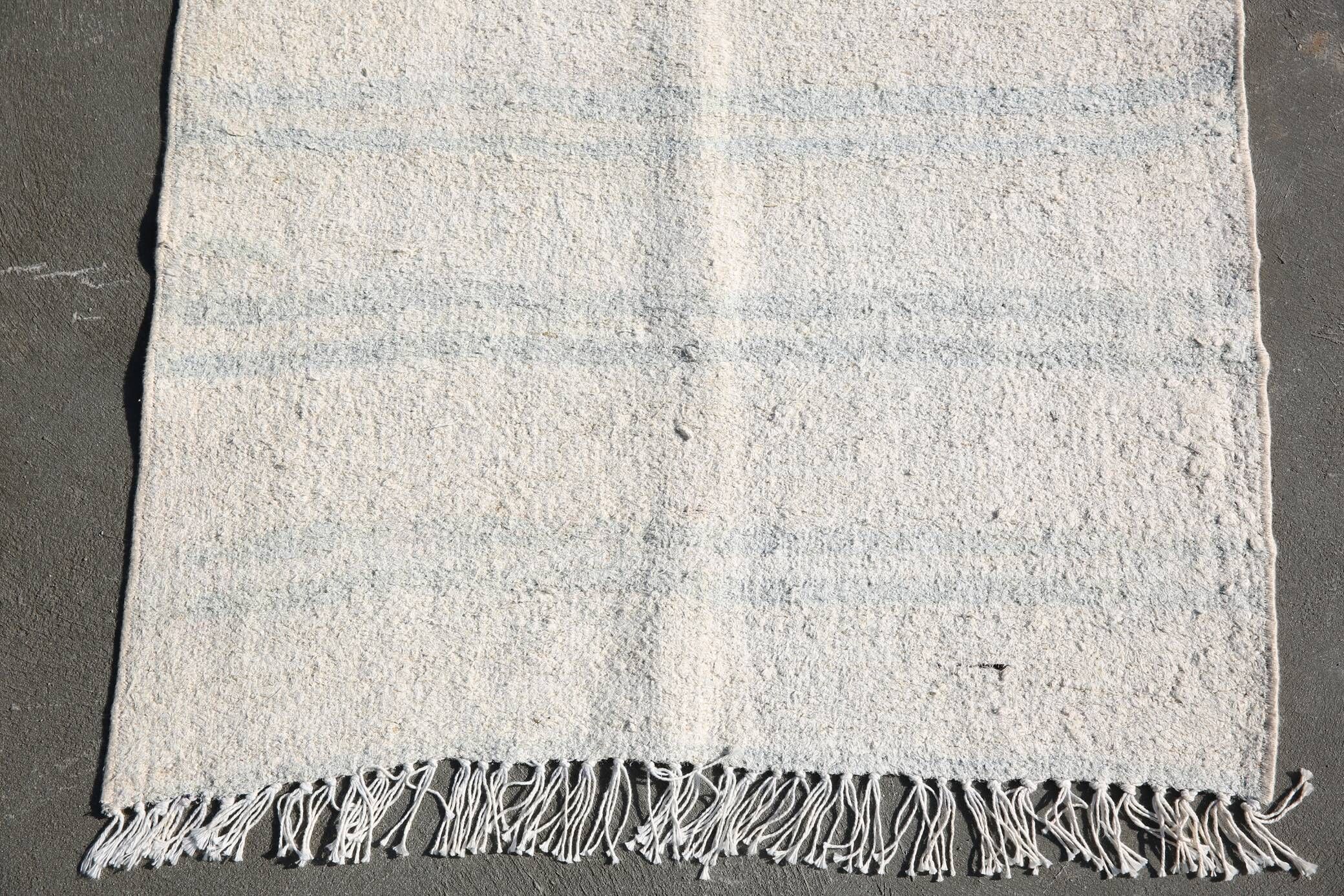 3x9 Soft Pink & Beige Turkish Woven Oushak Runner Rug, 79x266 Cm