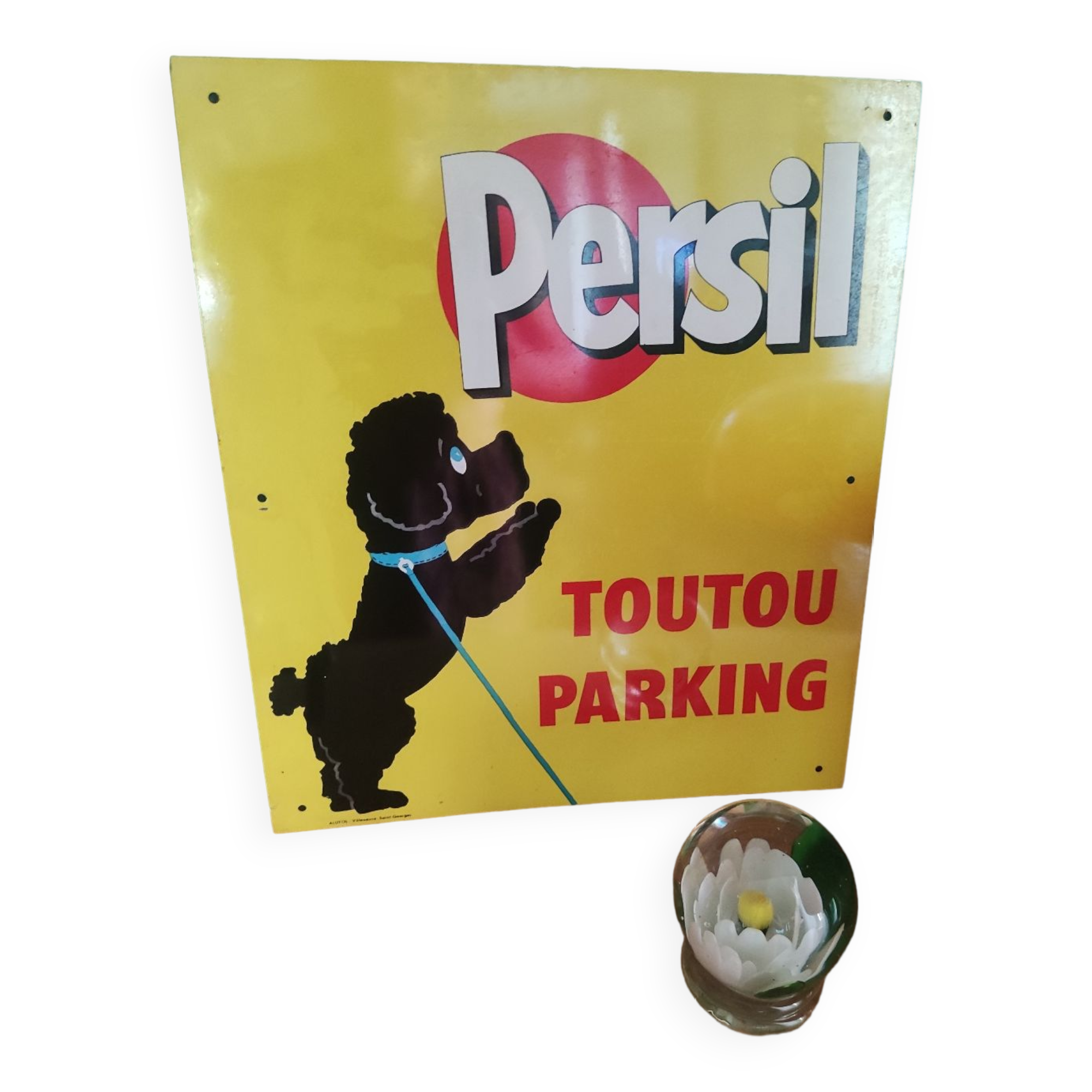 Parsley advertising enameled sign