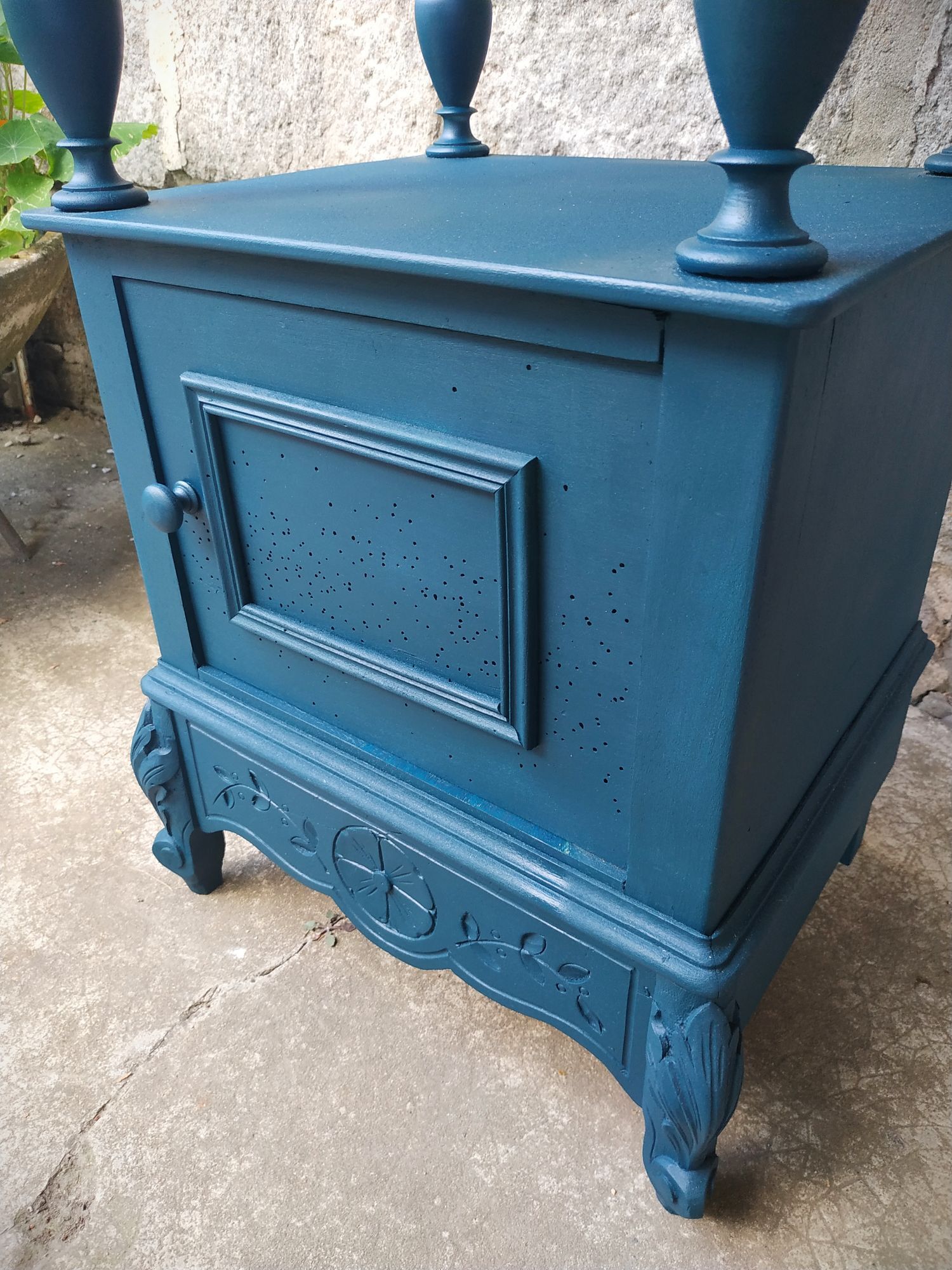 Old painted extra furniture bedside table