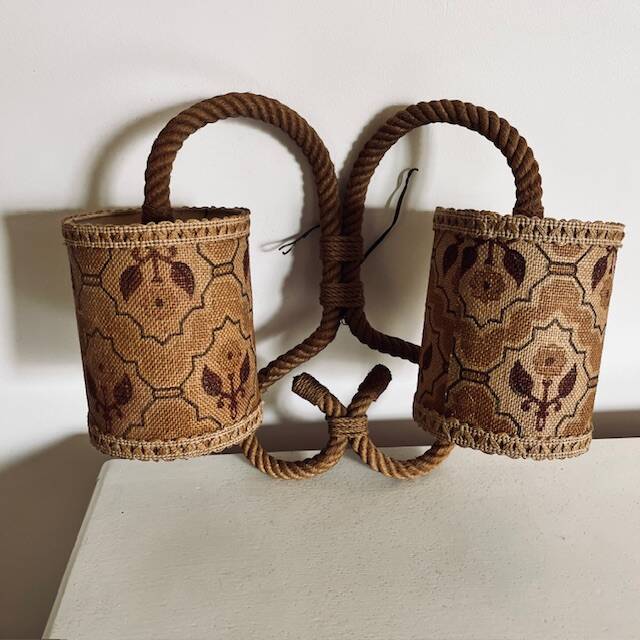 Large rope wall lamp