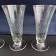 Lot de 4 flûtes à champagne en verre gravé