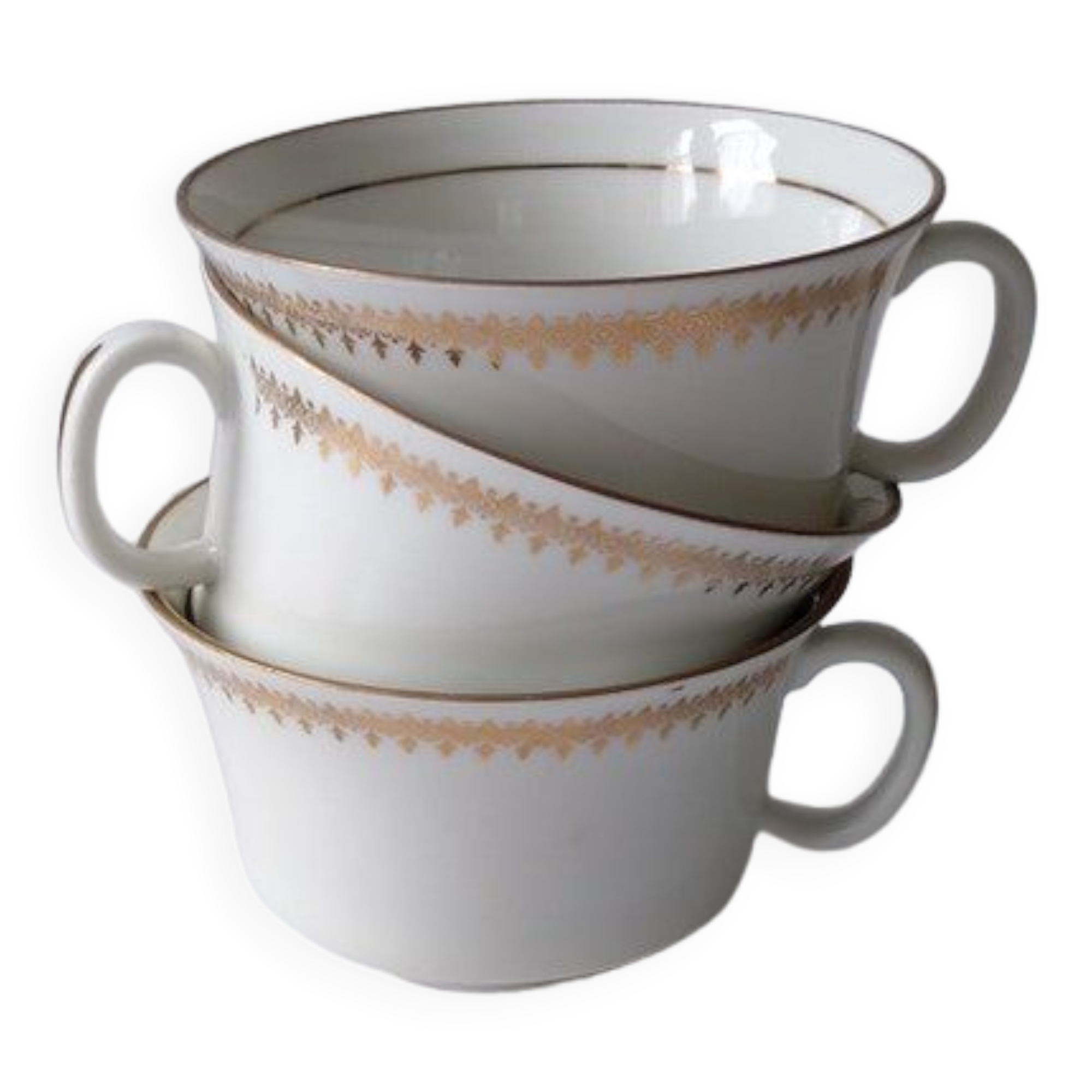 Large Limoges porcelain cups