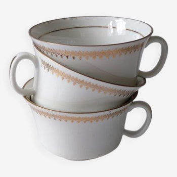 Large Limoges porcelain cups