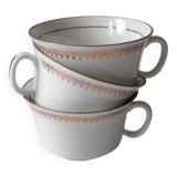 Large Limoges porcelain cups