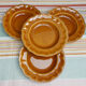 4 flat plates Lunéville Louis XV Honey