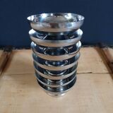 7 coupes à glace anciennes en inox