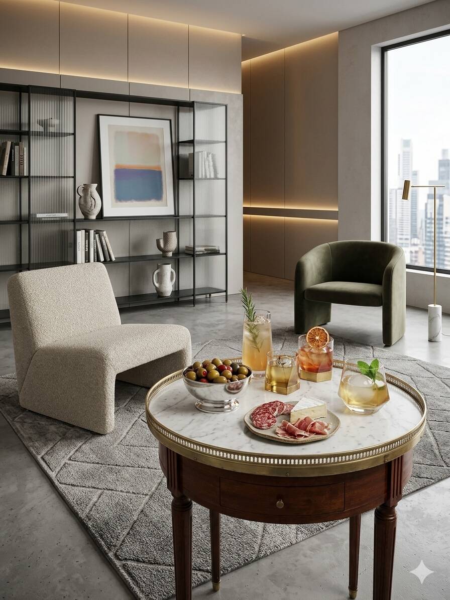 Louis XVI style bouillotte table in mahogany