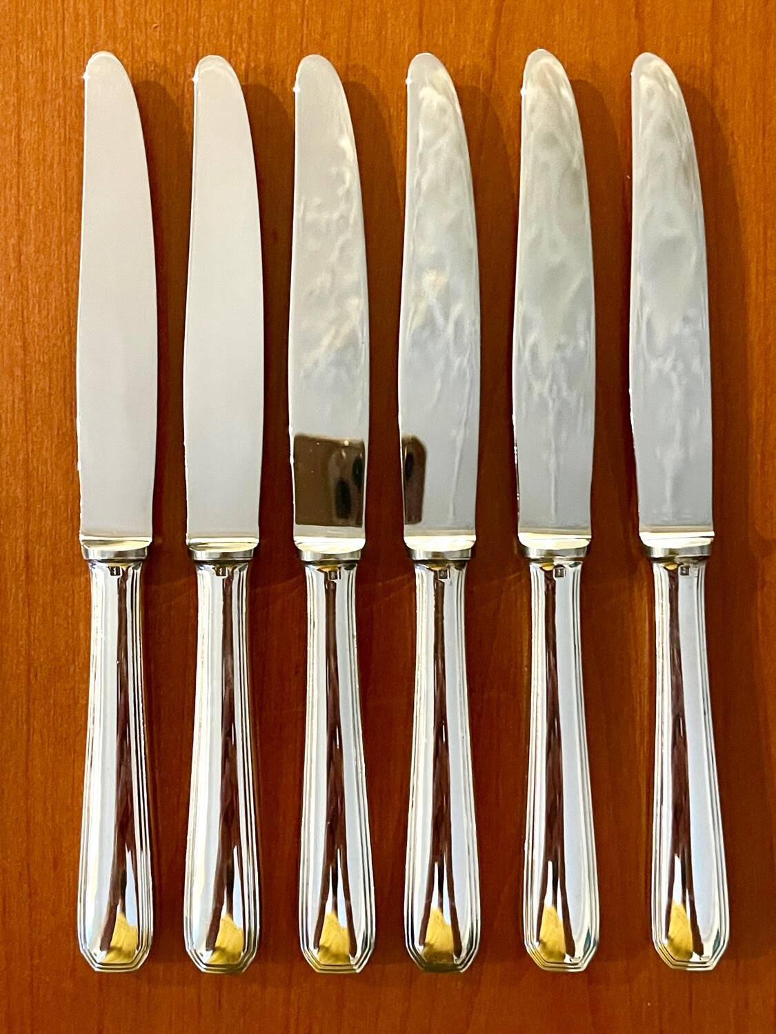 Christofle America, 6 dessert knives 19.5 cm