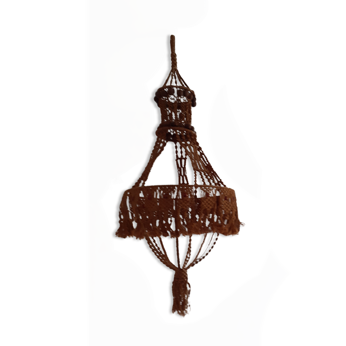 Vintage suspension in macramé