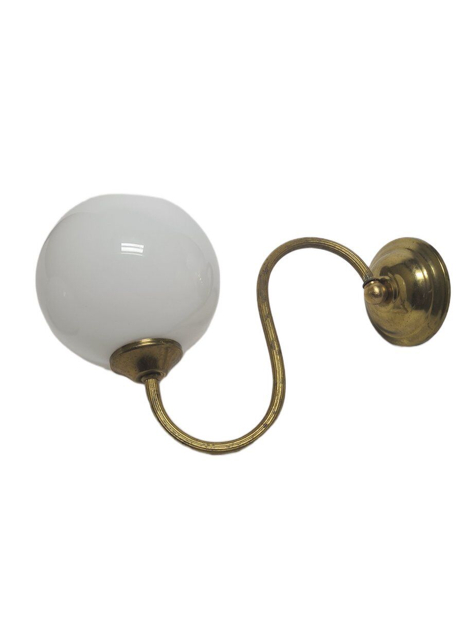 Art Deco metal wall lamp, Poland, 1950s