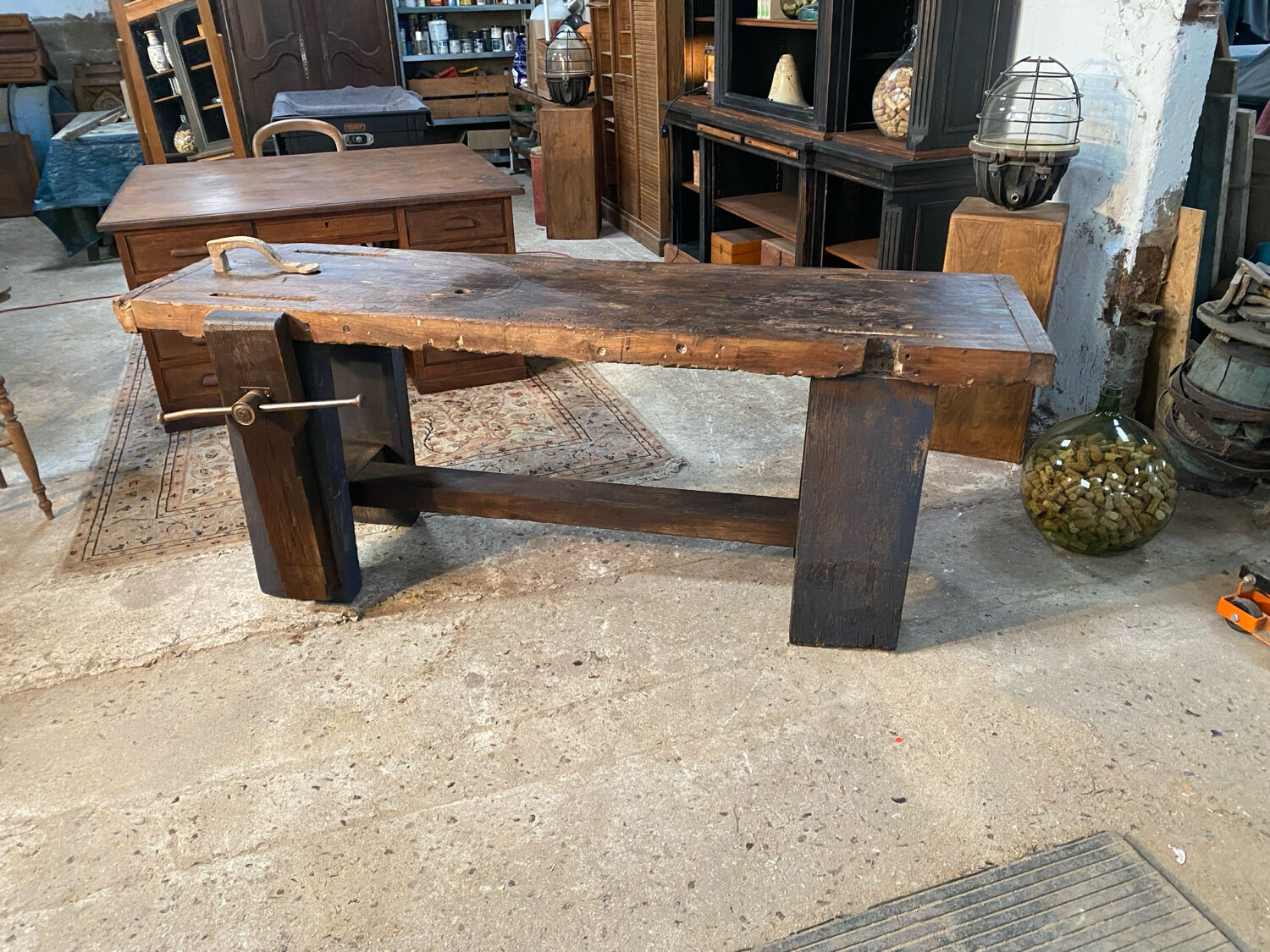 Établi de menuisier console table d’appoint