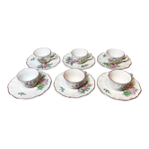 Coffee service, Luneville France. 6 cups 6 under cups