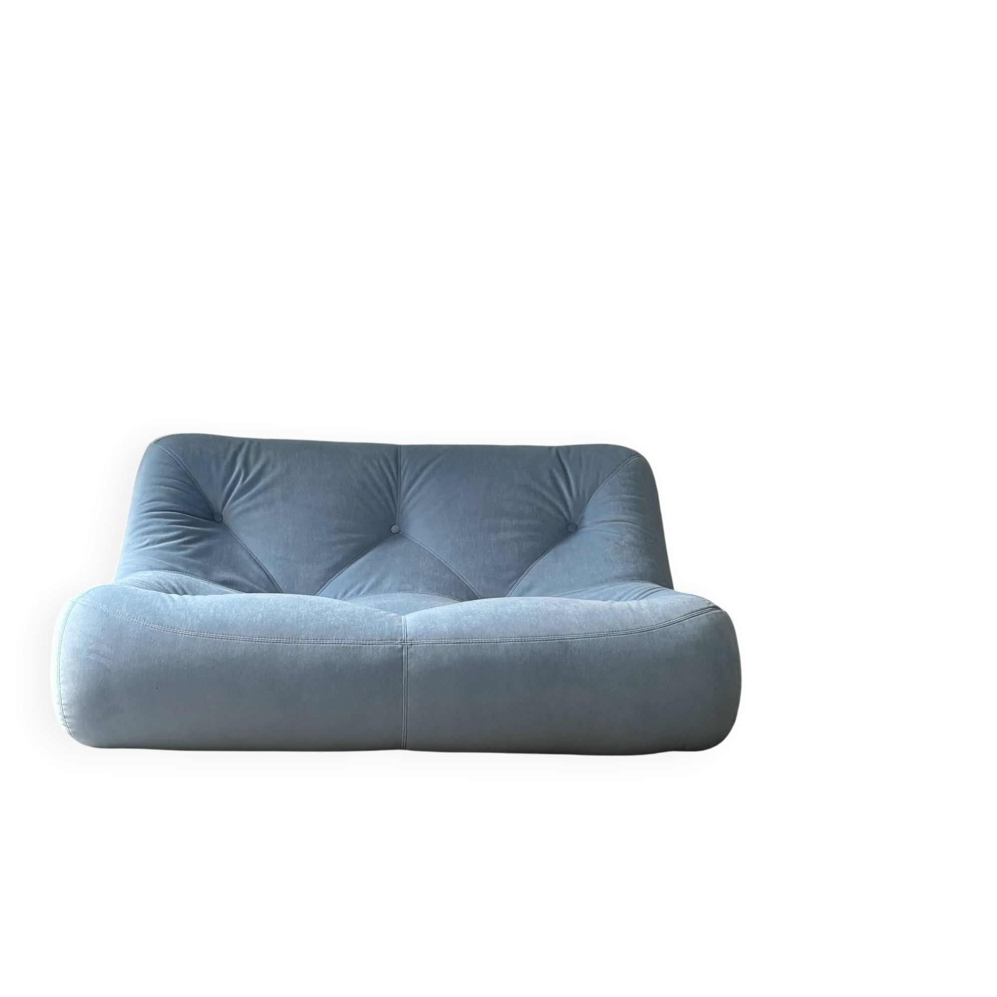 Two-seater Kali sofa in green by Michel Ducaroy for Ligne Roset.