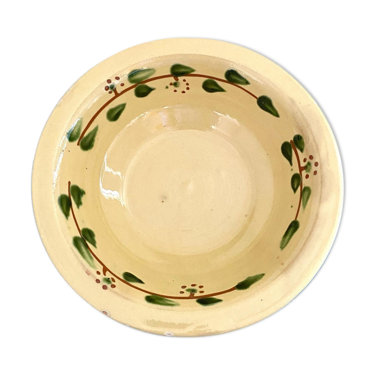 Enamelled terracotta bowl