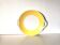 plat de service rond jaune et blanc porcelaine de limoges