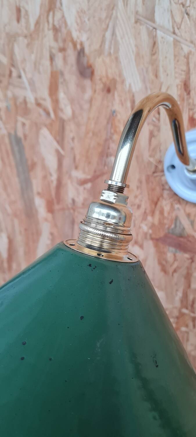 Vintage enameled sheet metal wall light