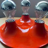 Space Age saucer wall lamp with 3 lights from the 70s