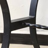 Dining table in rattan and wrought iron similar to Audoux & Minet.