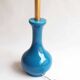 Pied de lampe en céramique bleue