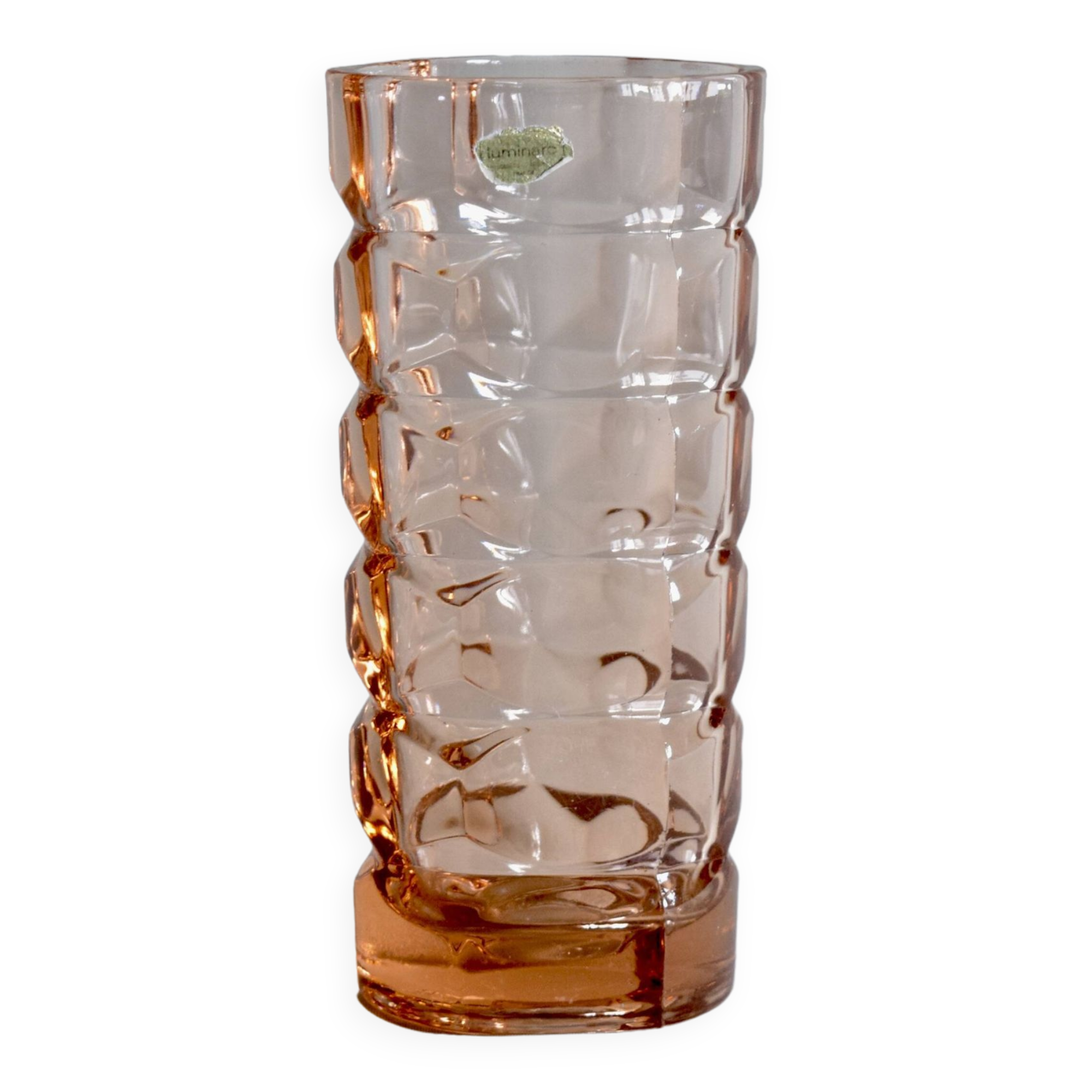 Luminarc - Small vintage depression pink Windsor vase