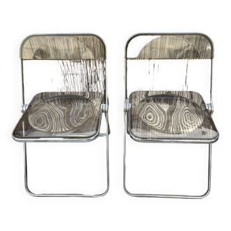 2 chaises Plia design Castelli