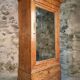 Antique French Louis Philippe wardrobe / wardrobe – elm and oak, mirrored door, 19th century