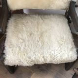 Side Chairs in Lambs Wool, Set of 2