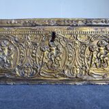 Old wooden box/casket covered with brass