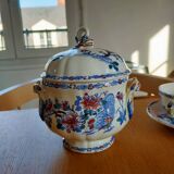 Ensemble thé Gien: théière, tasse et pot a lait