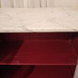 Silver library patina 2 doors on marble 147 x 81 cm