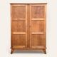 Solid oak compass foot cabinet René Gabriel 1945