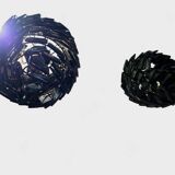 2 recycled glass suspensions, Maison Spiridon Paris