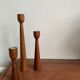 Danish candlestick trio in Teak - 1960