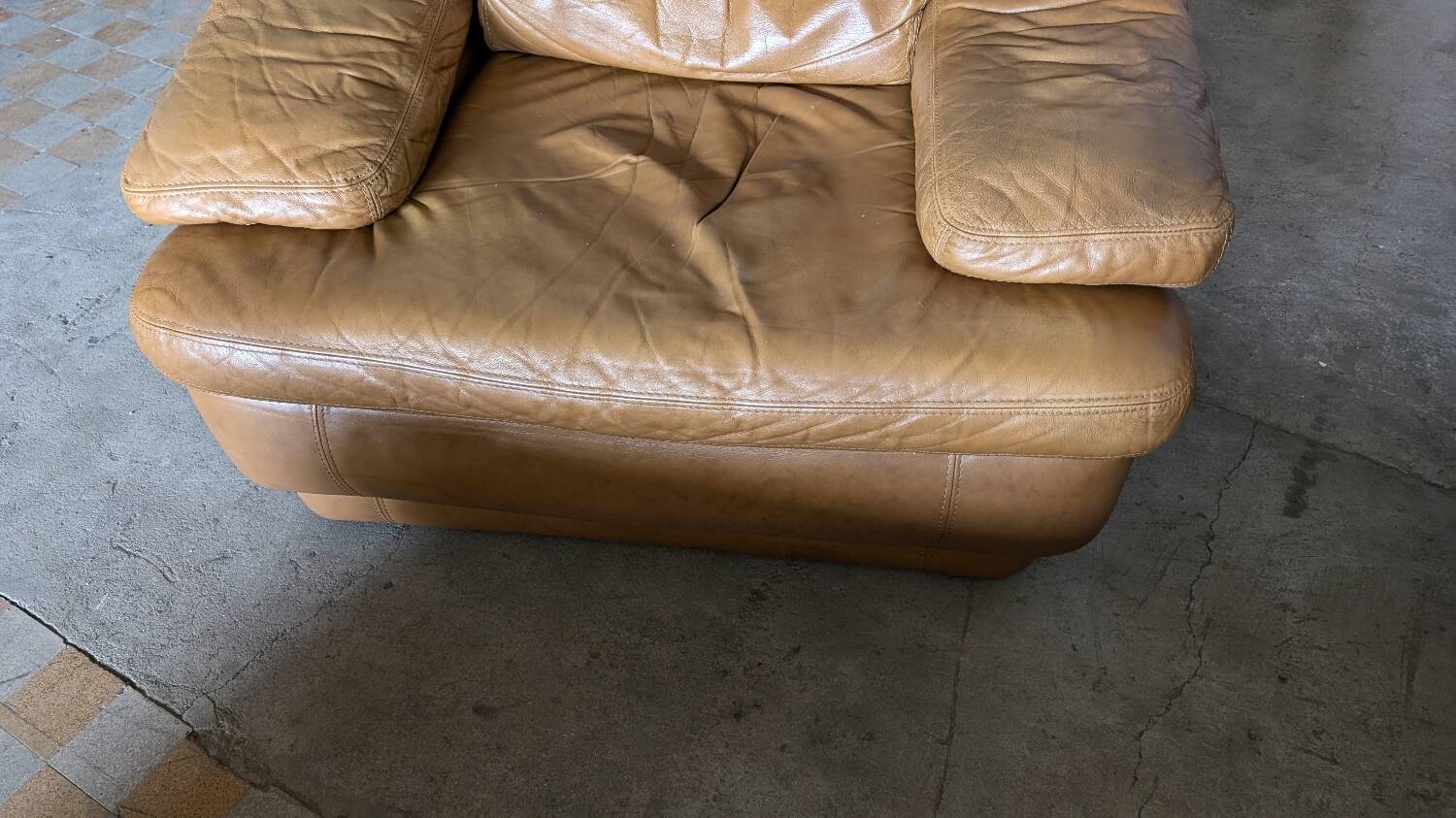 Designer leather sofa