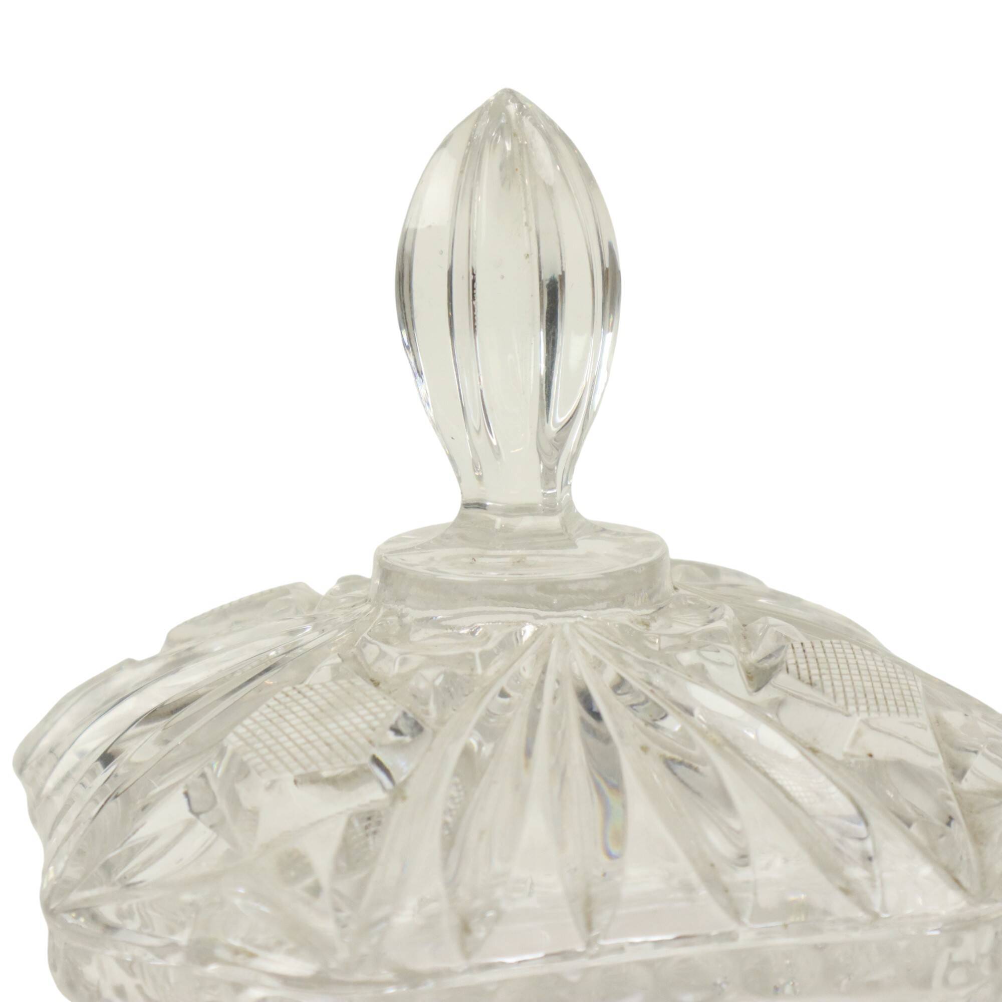 Vintage Crystal Bonbonnière Candy Jar with Lid Sixties