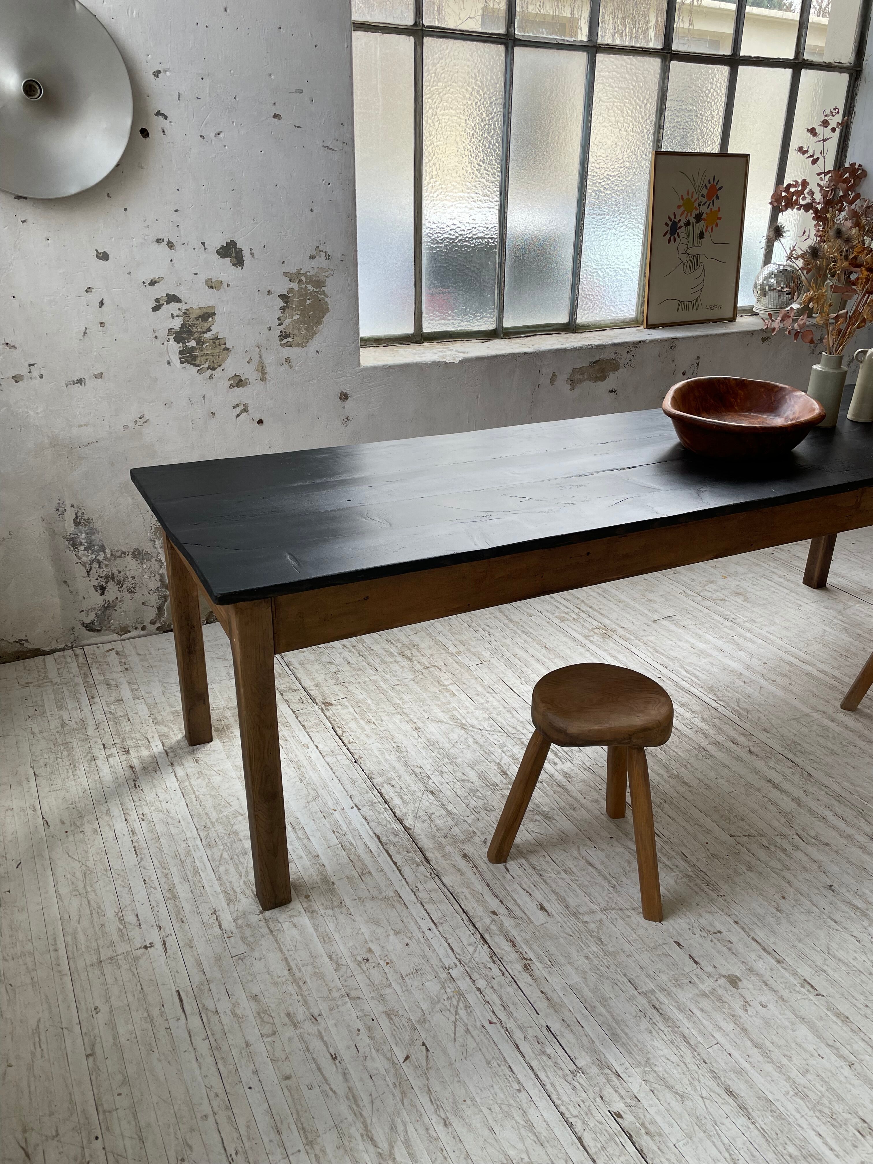 Black pine farm table 250 cm