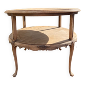 Antique chippendale style sandblasted wood coffee table