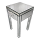 Bedside table covered with beveled mirrors on all sides