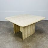 Square travertine coffee table