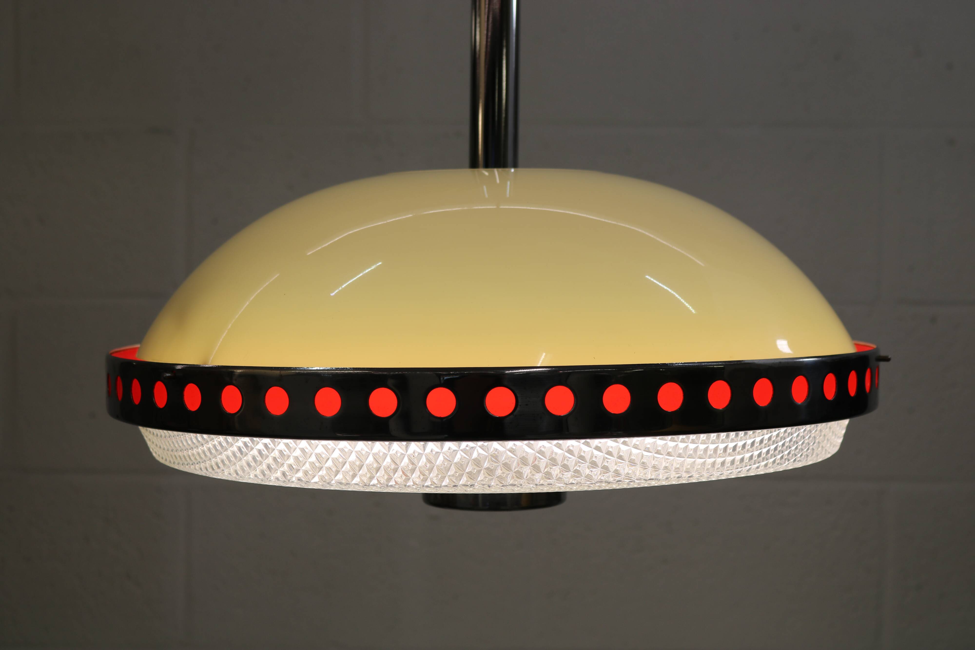 Space age plastic UFO ceiling lamp *** Massive *** Belgian design