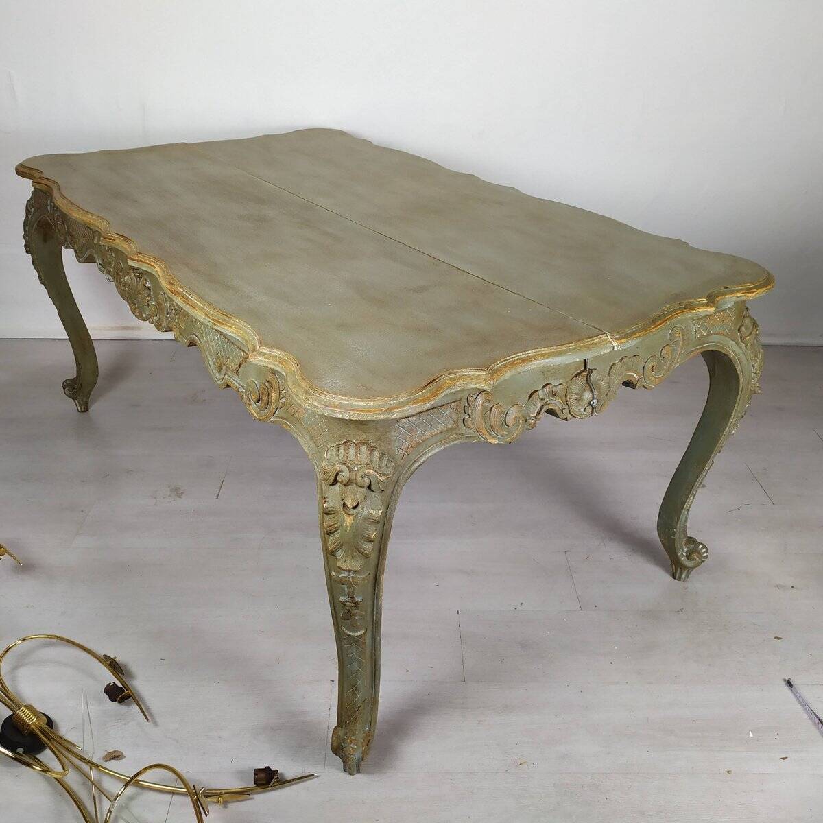 Louis XV style patinated console table