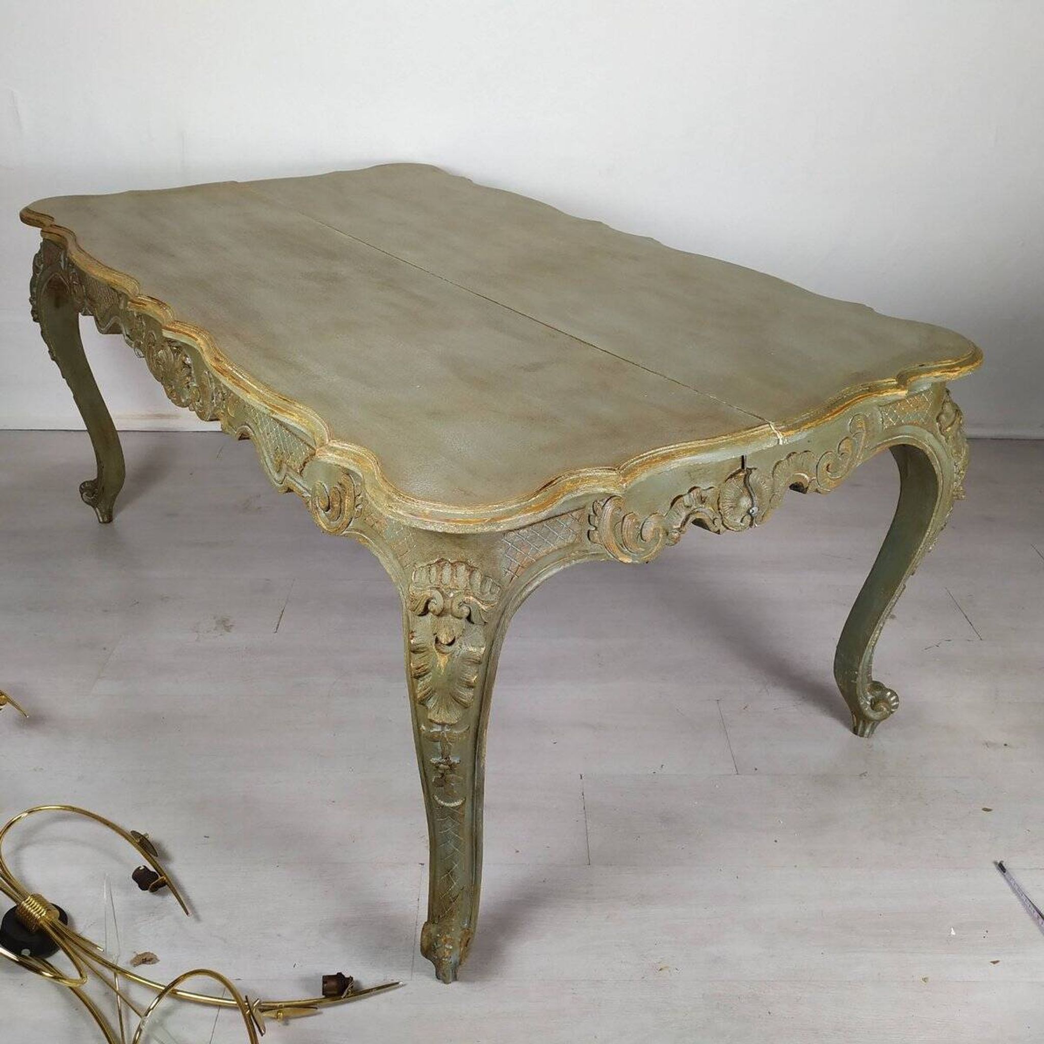 Louis XV style patinated console table